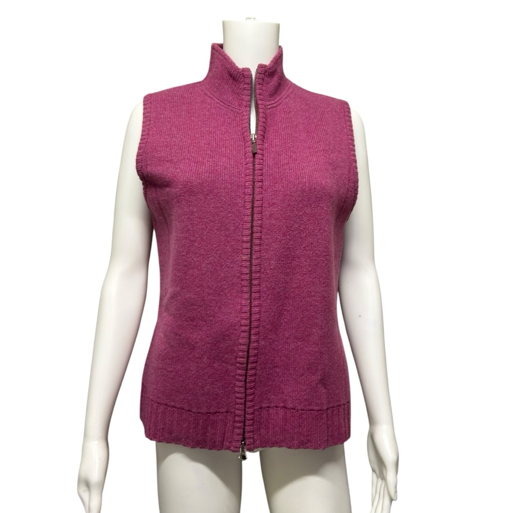 Eddie Bauer Lambswool Blend Zip Front Vest Size M
